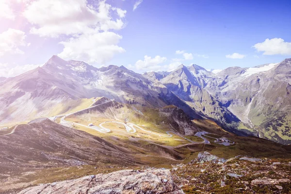 Cordillera Los Alpes Groglockner High Alpine Road Austria Hora Verano — Foto de Stock