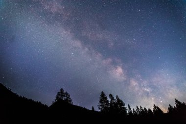 Gece gökyüzünde Samanyolu 