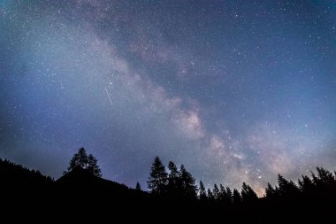 Gece gökyüzünde Samanyolu 
