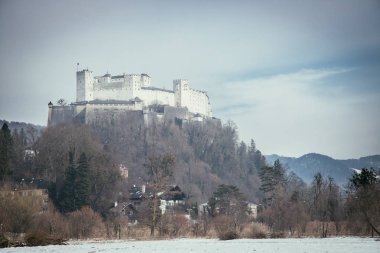 Salzburg 'un panoramik şehir manzarası 