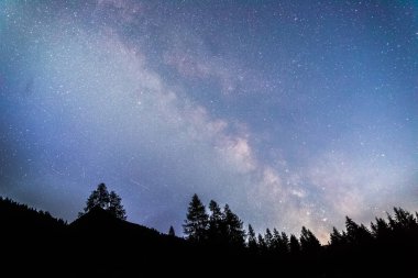 Gece gökyüzünde Samanyolu 