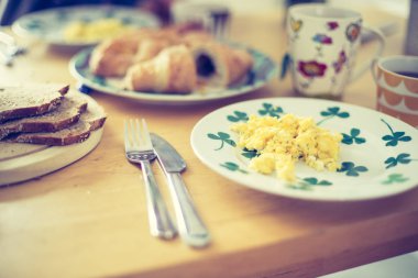 Lezzetli kahvaltılı masa.