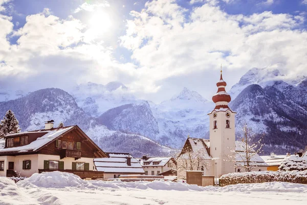 Sněžný Kostel Salcburku Mllnerkirche — Stock fotografie