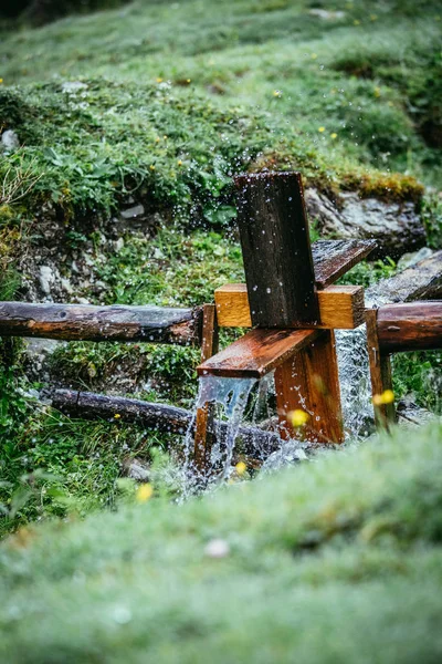 ancient water mill close up