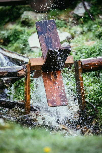 ancient water mill close up