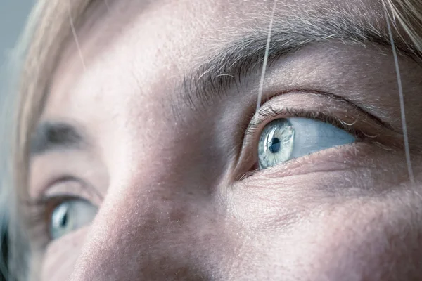 Ojos Azules Hermosa Joven — Foto de Stock