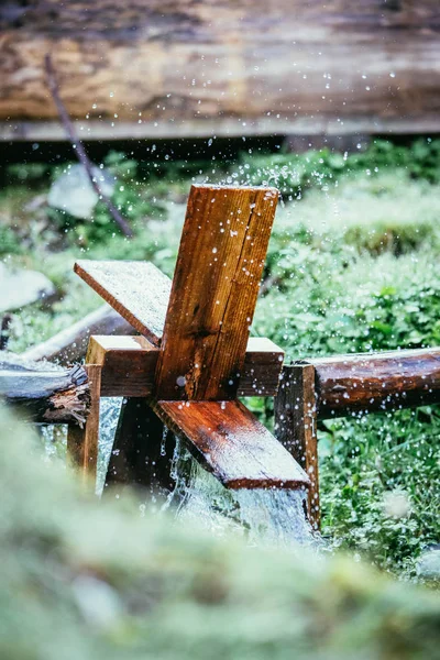 ancient water mill close up