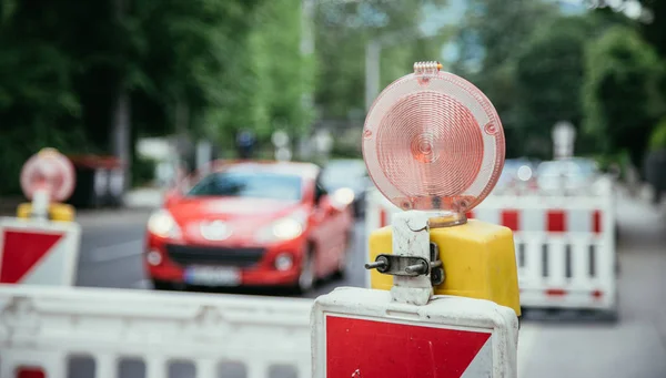 Ampel Auf Der Straße Hintergrund — Stockfoto