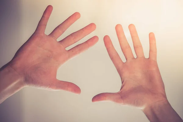 Female Hands Raised — Stock Photo, Image