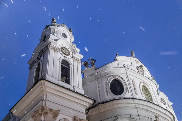 Salisburgo Città Vecchia Tetti Natale Città Innevata — Foto Stock