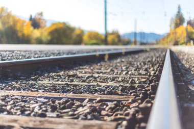 Trenle sürdürülebilir yolculuk: Demiryolu rayları ve renkli, cennet gibi