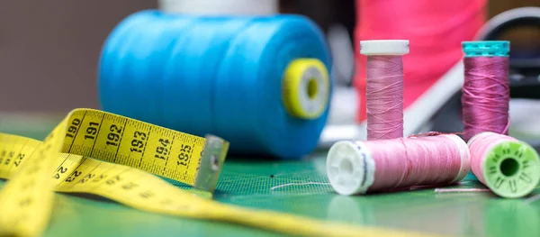 Close Measuring Tape Textile Workshop — Stock Fotó