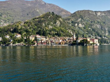 Varenna, İtalya 30 Mart 2019 Varenna Town Lake Como İtalya adlı görünümünü peyzaj