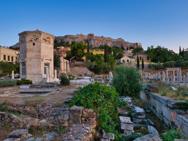 Marmor tornet av vindar nära Akropolis på kullen — Stockfoto