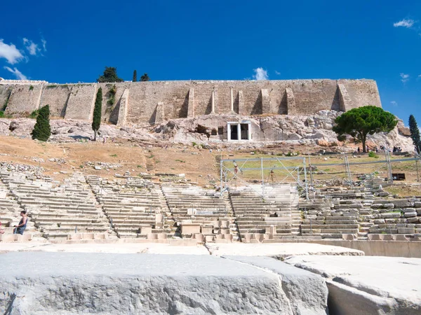 Ruinerna av Dionysus Theatre i Atens centrum — Stockfoto