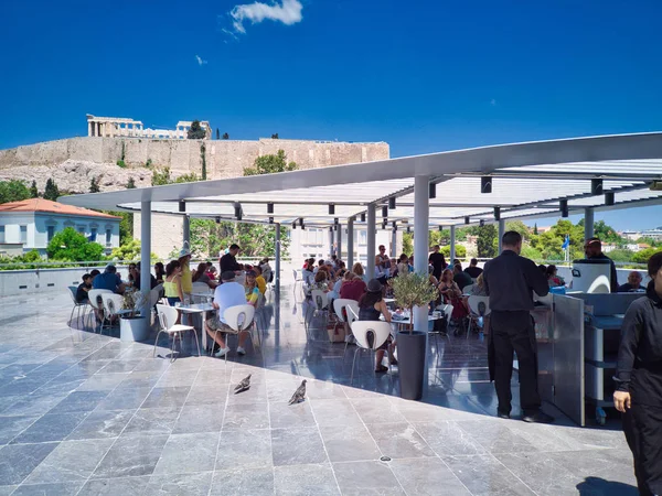 雅典卫城博物馆开业餐厅 — 图库照片