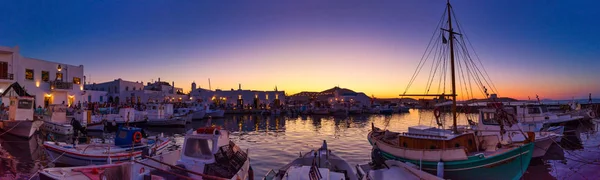 Picturesque view of harbor at sunset — Stock Photo, Image