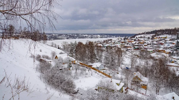 Oude Russische Stad Van Pljos Stockafbeelding