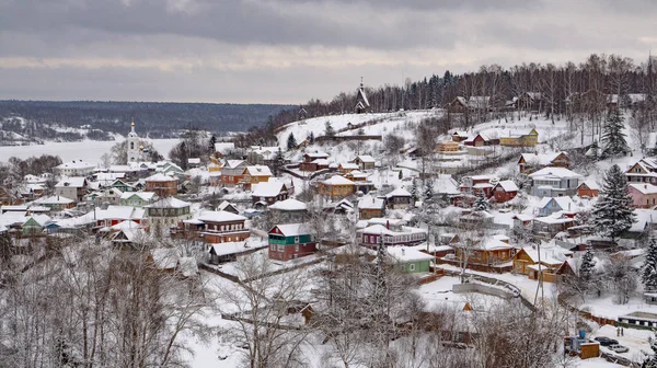 Oude Russische Stad Van Pljos Stockfoto