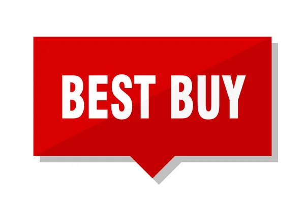 Best Buy Red Square Price Tag — стоковый вектор