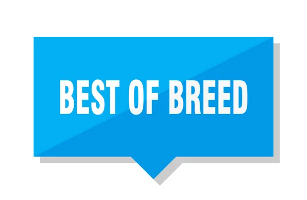 Best Breed Blue Square Price Tag — Stock Vector