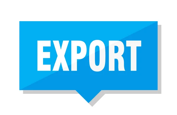 Exportera Blå Fyrkantig Prislapp — Stock vektor