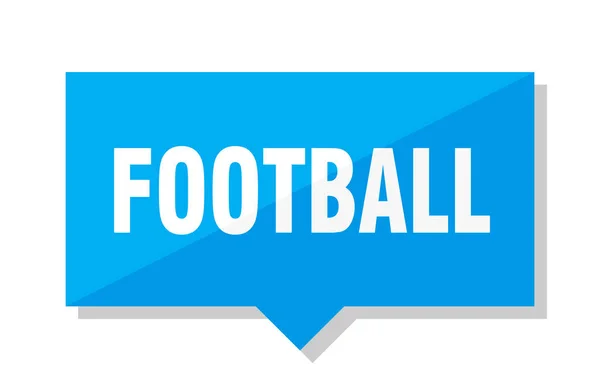 Fußball Blaues Quadrat Preisschild — Stockvektor