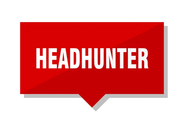 Headhunter Rode Plein Prijskaartje — Stockvector