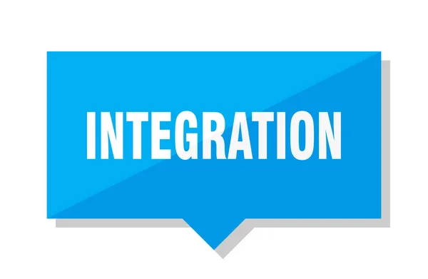 Integration Blå Fyrkantig Prislapp — Stock vektor