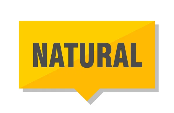Etiqueta Preço Quadrado Amarelo Natural — Vetor de Stock