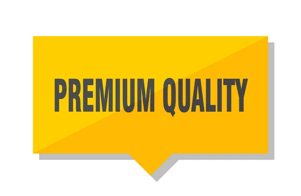 Premium Qualität Gelb Quadratisch Preisschild — Stockvektor