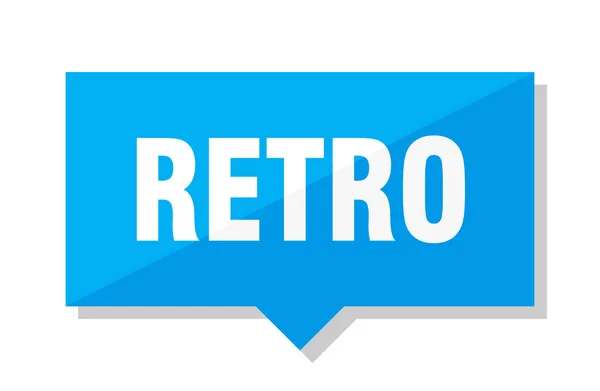 Preço Quadrado Azul Retro — Vetor de Stock