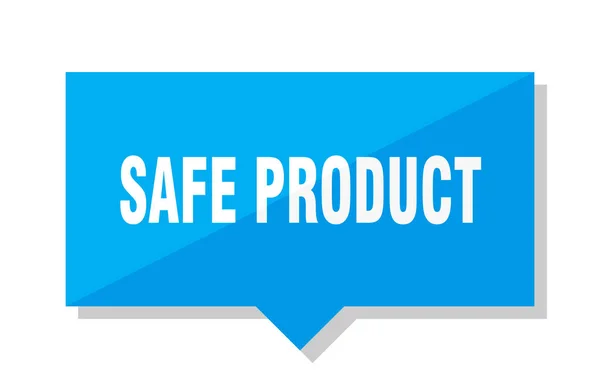 Bezpečný Produkt Modrý Čtvereček Cenovka — Stockový vektor