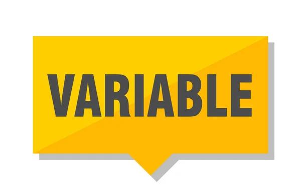 Etiqueta Precio Cuadrado Amarillo Variable — Vector de stock