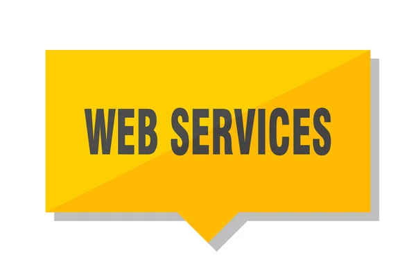 Web Services Preço Quadrado Amarelo — Vetor de Stock