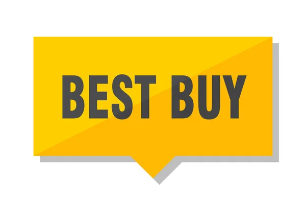 Besten Kaufen Gelben Quadratischen Preisschild — Stockvektor