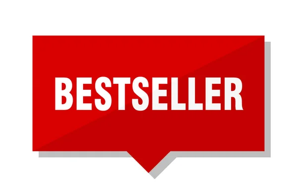 Best Seller Red Square Étiquette Prix — Image vectorielle