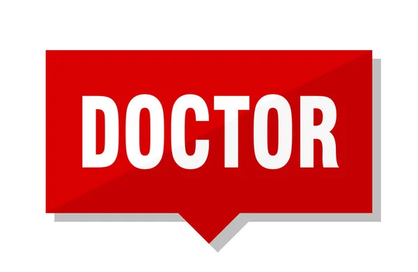Dokter Rode Plein Prijskaartje — Stockvector