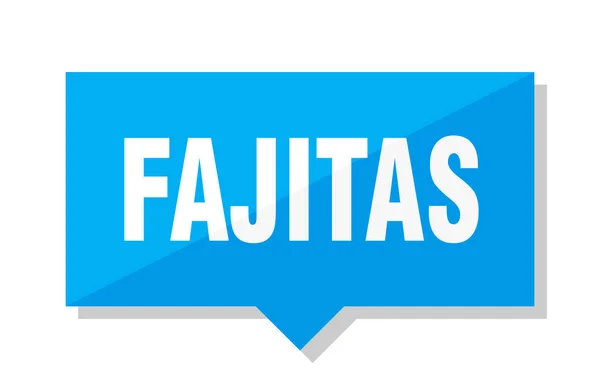 Fajitas Azul Cuadrado Precio Etiqueta — Vector de stock