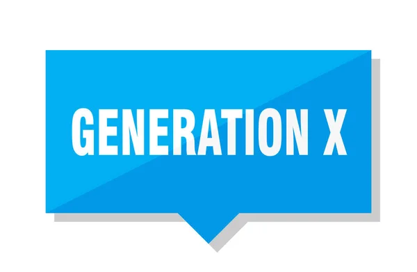 Generation Kék Négyzet Cédula — Stock Vector