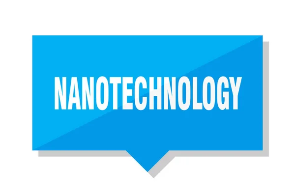 Nanotechnology Blue Square Price Tag — Stock Vector