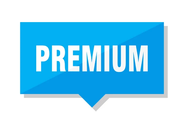 Premium Blaues Quadratisches Preisschild — Stockvektor