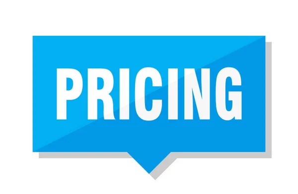 Preço Azul Preço Quadrado Etiqueta — Vetor de Stock