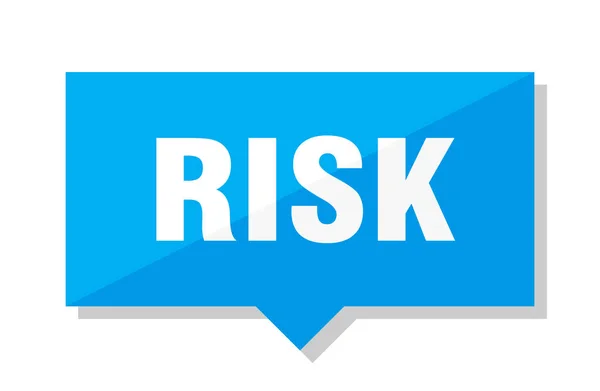 Risk Blue Square Price Tag — Stock Vector