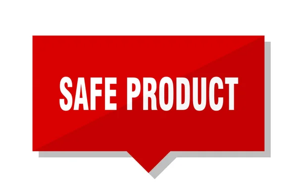 Safe Product Red Square Price Tag — Stock Vector