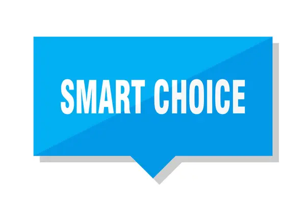 Smart Choice Blaues Quadrat Preisschild — Stockvektor