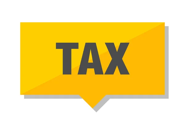 Vergi Sarı Kare Fiyat Etiketi — Stok Vektör