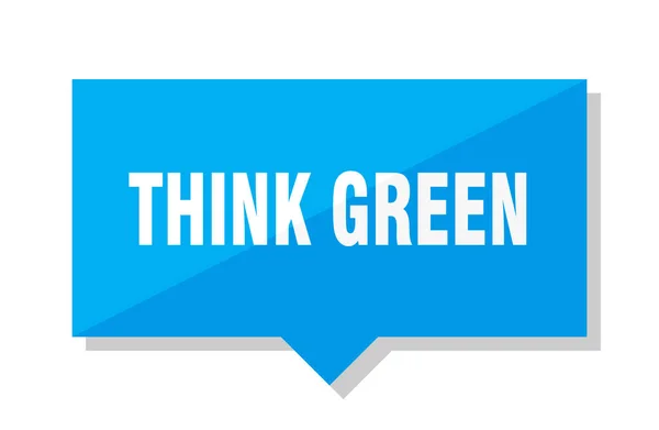 Pensar Verde Azul Cuadrado Precio Etiqueta — Vector de stock