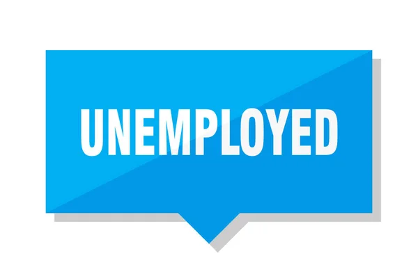 Disoccupati Blu Quadrato Cartellino Del Prezzo — Vettoriale Stock