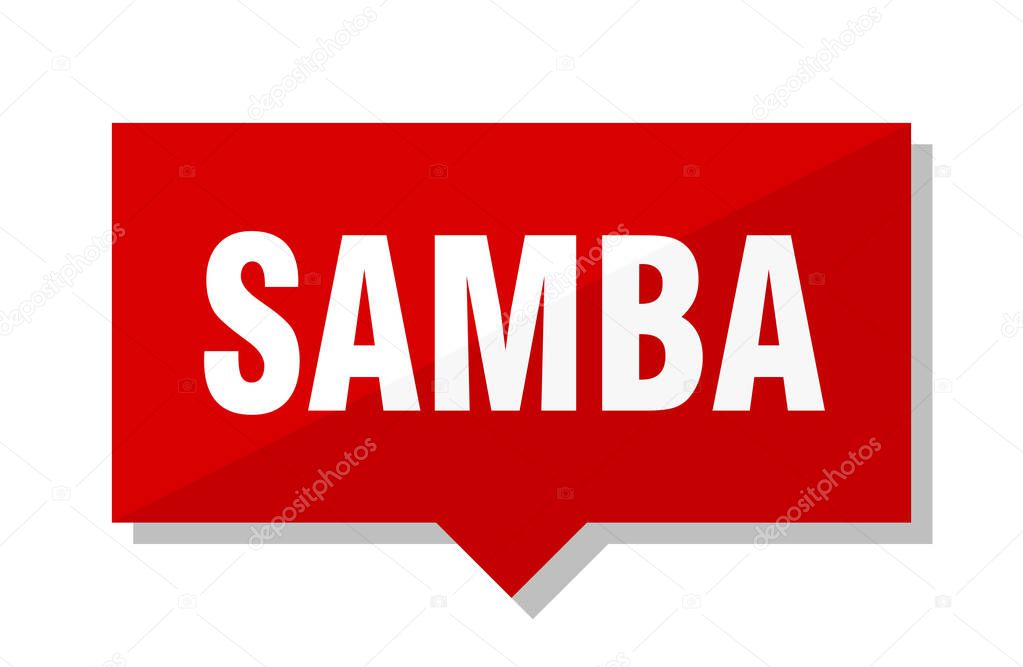 samba red square price tag